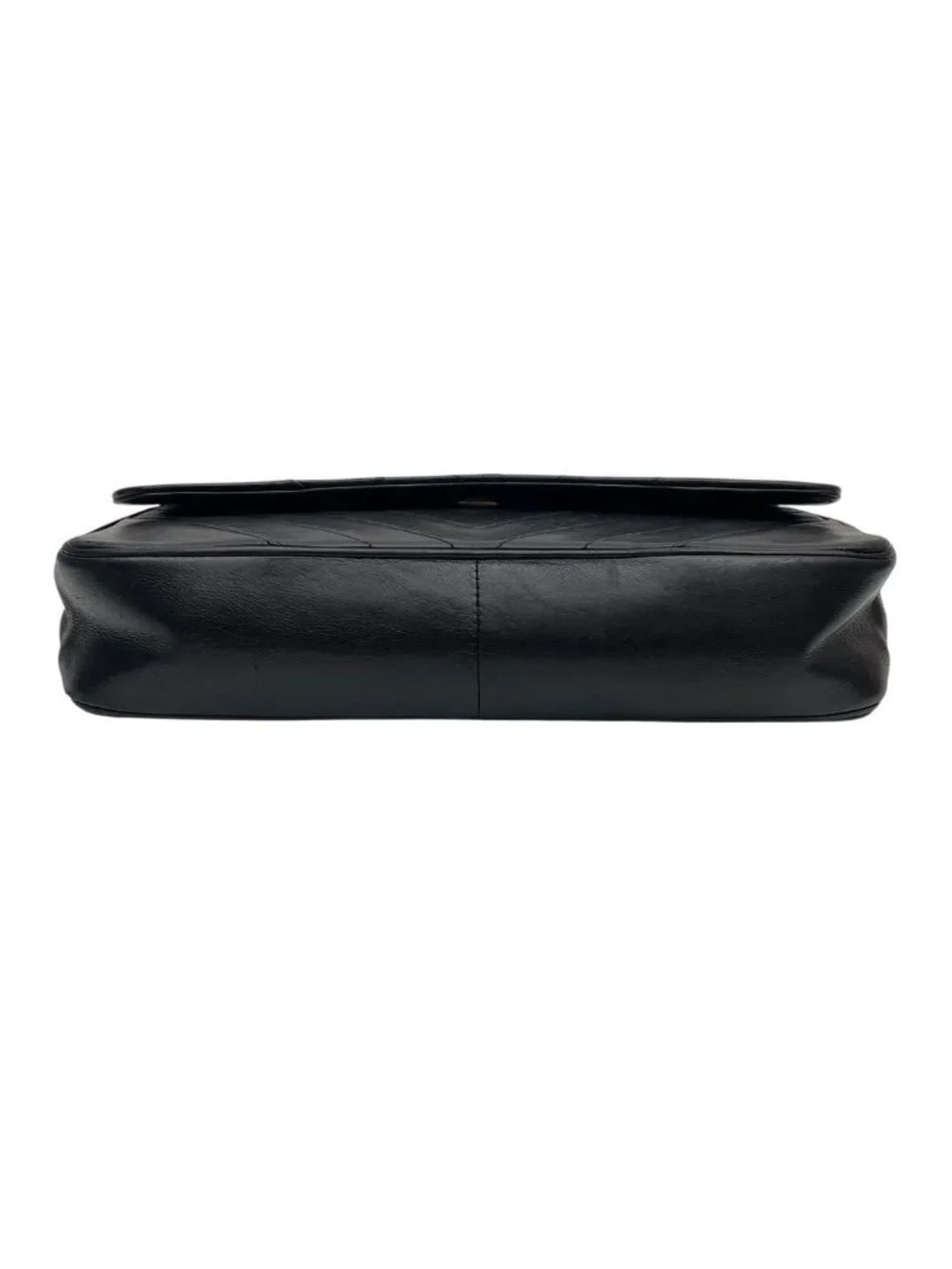 Chanel Lambskin Stitch CC Logo Chain Shoulder Bag Black